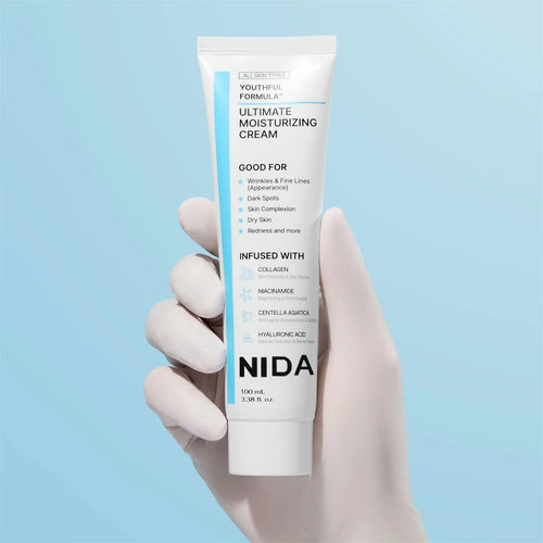 Crema de Colageno y Niacinamida NIDA, Hidratante para Arrugas y Manchas Oscuras, 100 ml