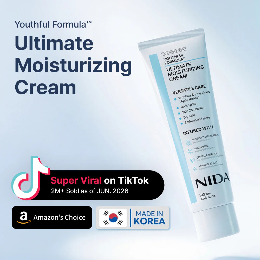 Crema de Colageno y Niacinamida NIDA, Hidratante para Arrugas y Manchas Oscuras, 100 ml